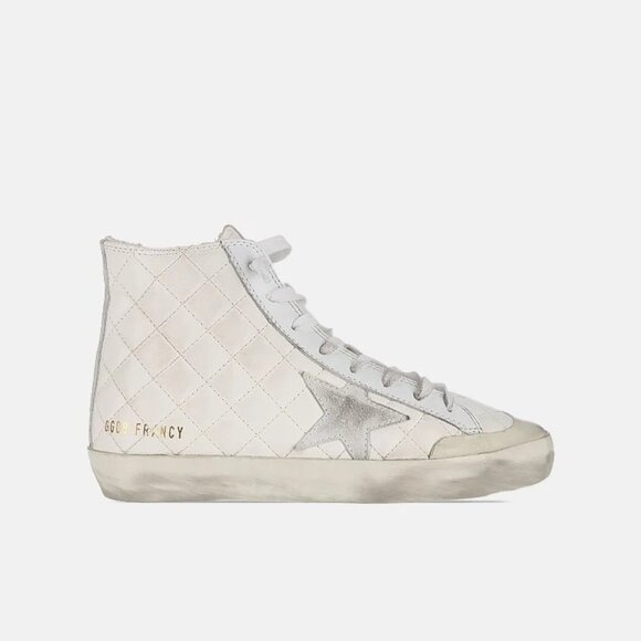 Golden Goose Francy Quilted High-Top Sneakers - Size 37 - Picture 1 of 5
